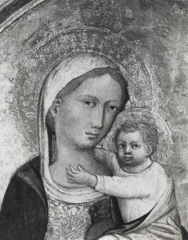 Christie's — Ventura di Moro (Pseudo Ambrogio di Baldese) - sec. XV - Madonna con Bambino — particolare